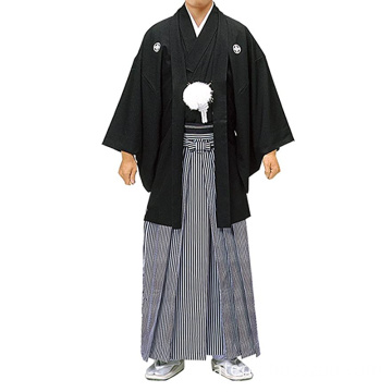 Plain Solid Color Men's Haori Hakama Suits